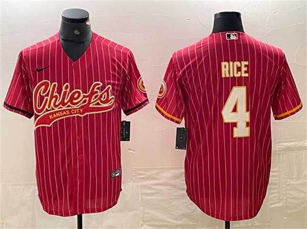 Men's Kansas City Chiefs #4 Rashee Rice Red Cool Base Stitched Baseball Jersey,We sell and wholesale Men's Kansas City Chiefs #4 Rashee Rice Red Cool Base Stitched Baseball Jersey on line form chian!